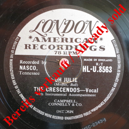Rock´n Roll / Rock-A-Billy: The Crescendos - 78 RPM / Oh Julie