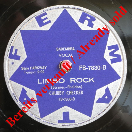 Chubby Checker - 78 RPM / Limbo Rock & Popeye (1962) - Brasilien Pressung / Brazil Pressing / N-